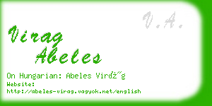 virag abeles business card